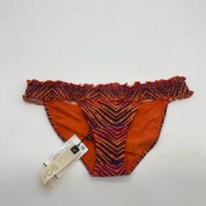 SOFIA by Vix bikini bottoms, orange and purple palm print. NWT